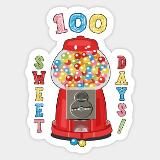 100 Days of School Gumball Machine for Kids or Teachers Sticker